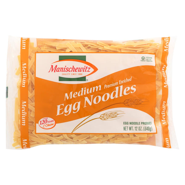 Manischewitz - Egg Noodles - Medium - Case Of 12 - 12 Oz.